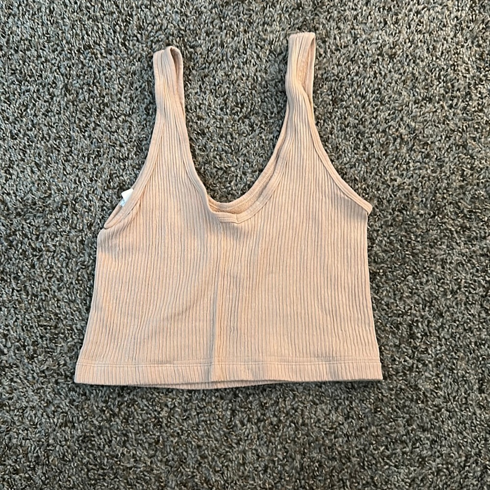 Out from Under pale pink ribbed tank